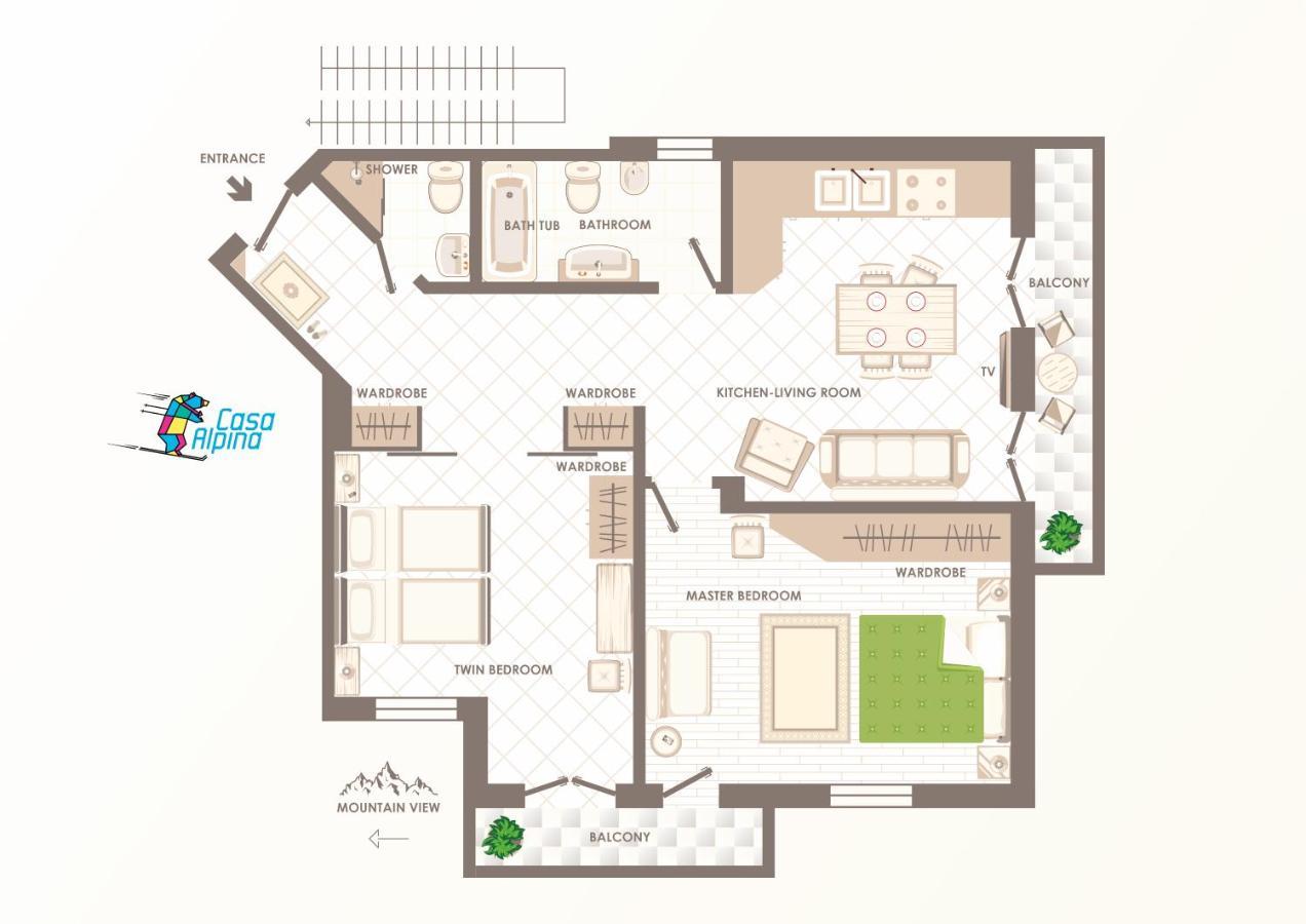 Casa Alpina - Appartamento Aosta Exteriör bild